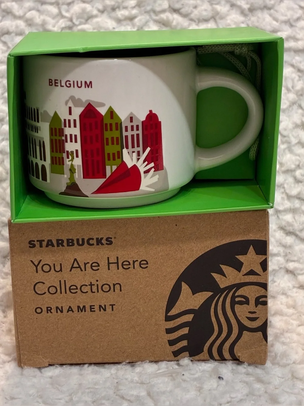 Starbucks 2025 City Mug Cup You are here Series YAH Ornament Belgium 2oz NEW